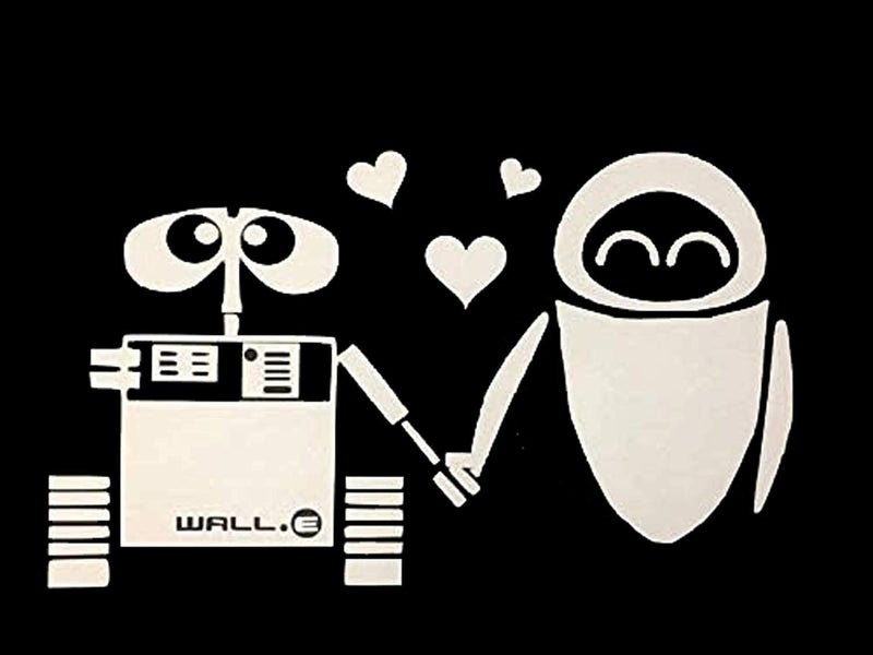 H-TRADINGS Love Wall-E White 7 Inches Approx Cars, Jet Ski,Pontoon, Walls,Laptop,Die-Cut Vinyl Stickers Decals Vans SUV,Trucks, Windows,Bumper - Image 4